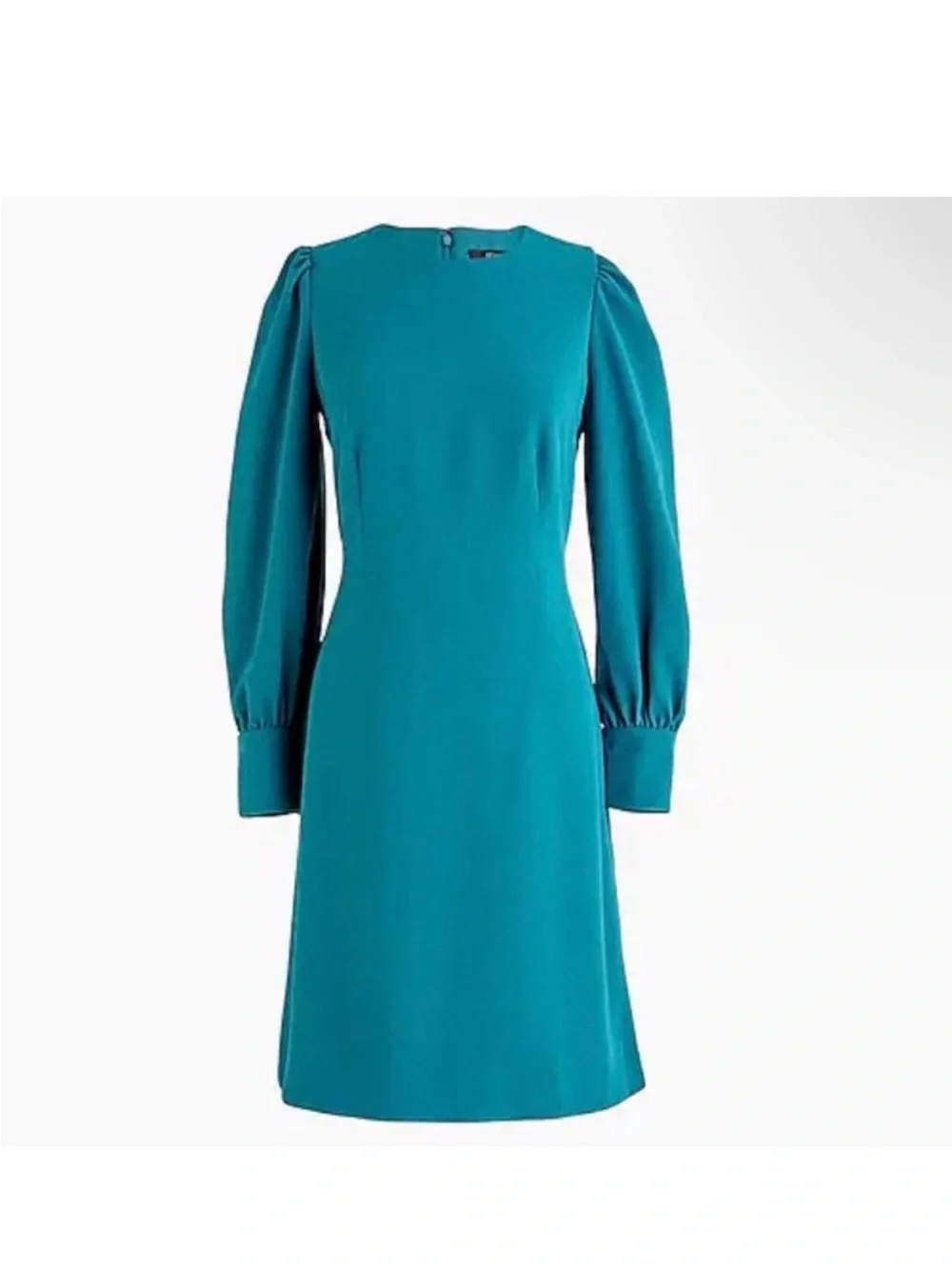 J. Crew sz 4 Tall 4T Spicy Jade Teal Long-Sleeve dress modest classic workwear